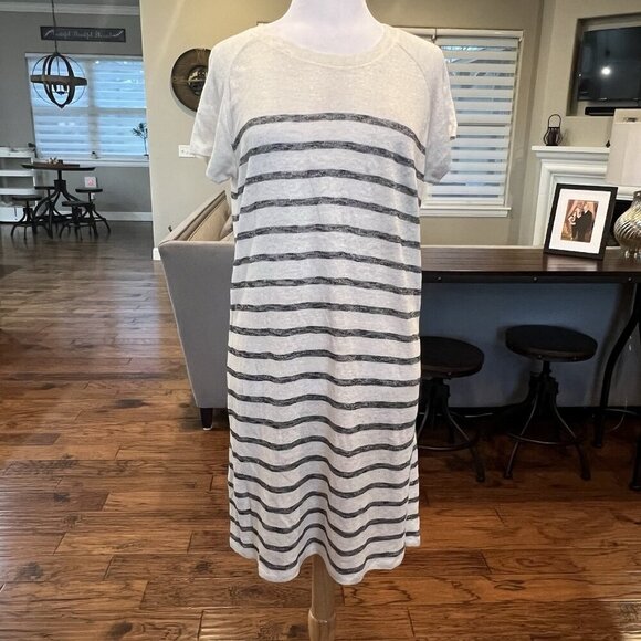 NWT $140 Comptoir Des Cotonners Linen Cotton Dress Size US Large FR XL EU XL - Picture 3 of 16